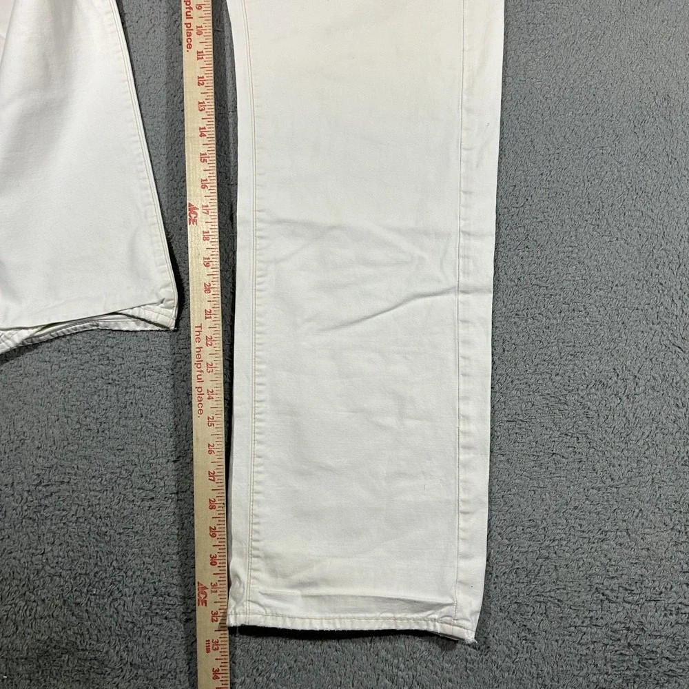 Y2k Energie Jean'session Mens Size 38x35 Regular White Jeans Pants #3626